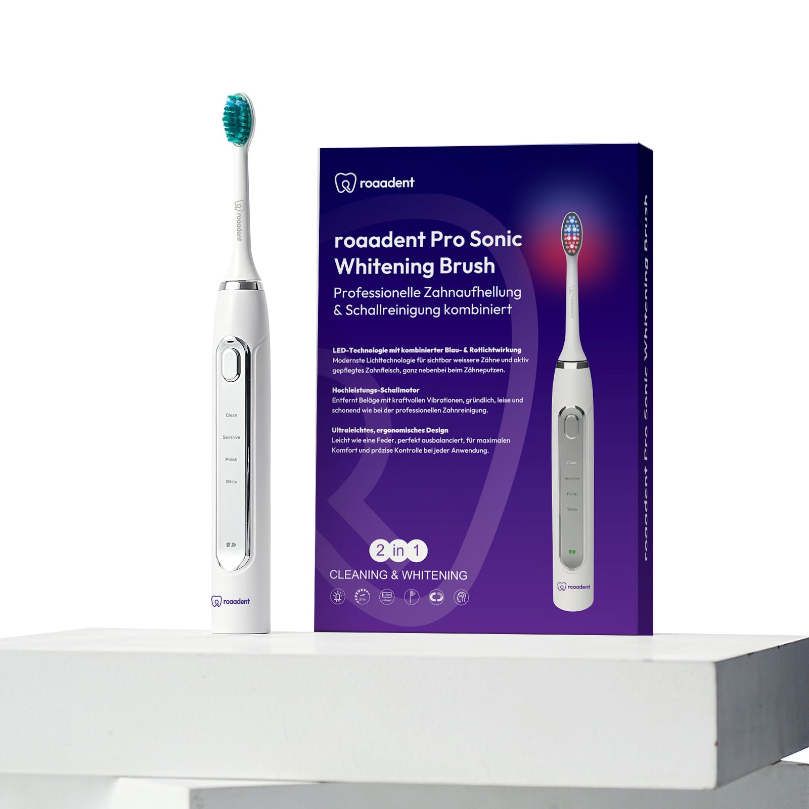 roaadent Pro Sonic Whitening Brush – Schallzahnbürste
