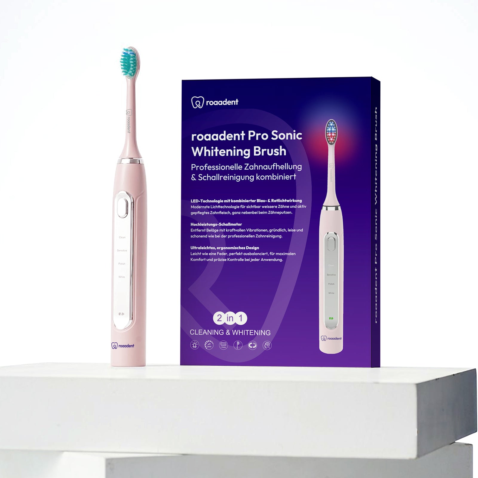 roaadent Pro Sonic Whitening Brush – Schallzahnbürste