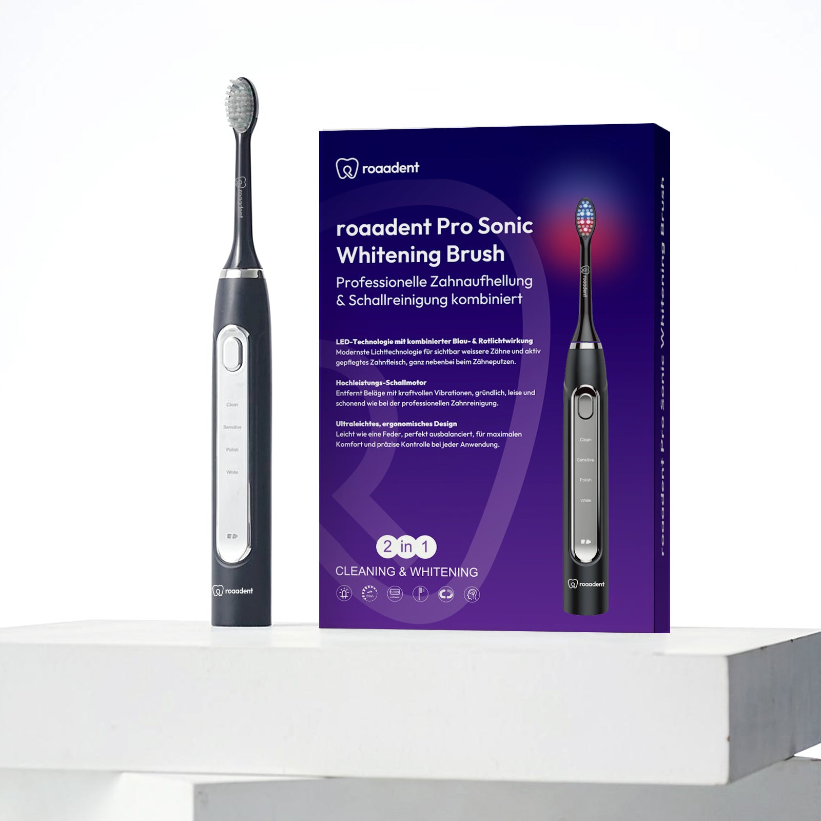 roaadent Pro Sonic Whitening Brush – Schallzahnbürste